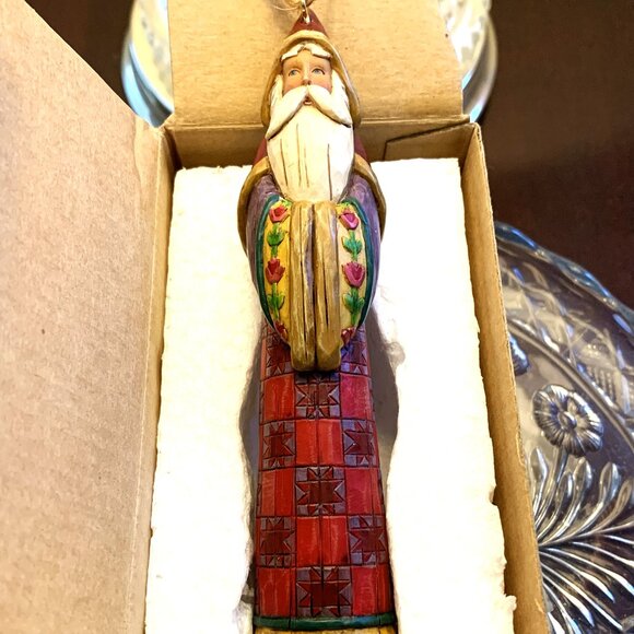 Vintage Enesco Jim Shore Heartwood Creek Santa Hanging Ornament #117707 - 2004 - Picture 2 of 12